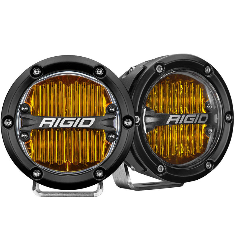 RIGID Industries 360-Series 4" LED SAE Fog Beam - Yellow - Set of 2 [36121]