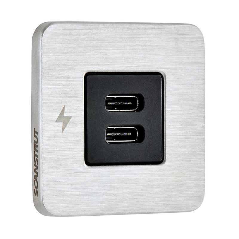 Scanstrut TILE USB-C Interior Charging Socket - 12/24V - Stainless Steel Bezel [SC-TILE-21]