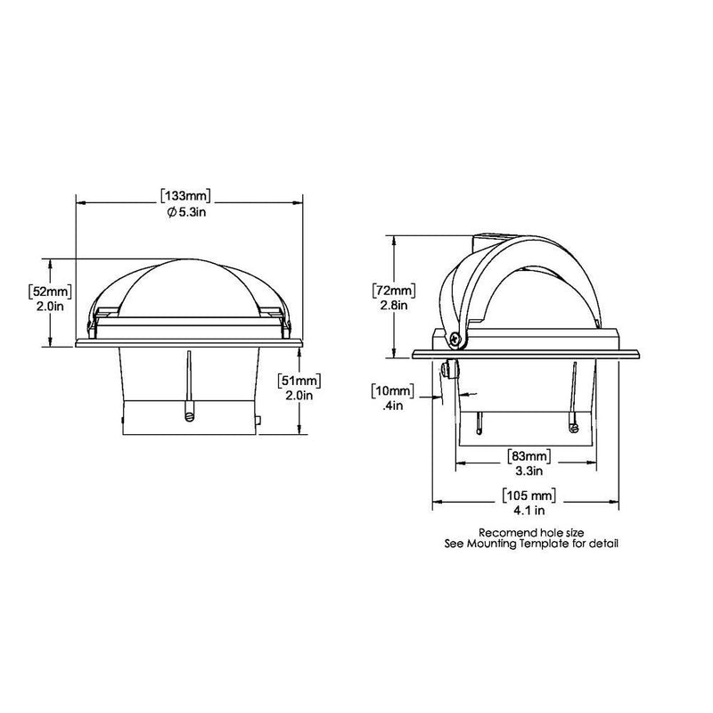 Ritchie F-82W Voyager Compass - Flush Mount - White [F-82W] - Wholesaler Elite LLC