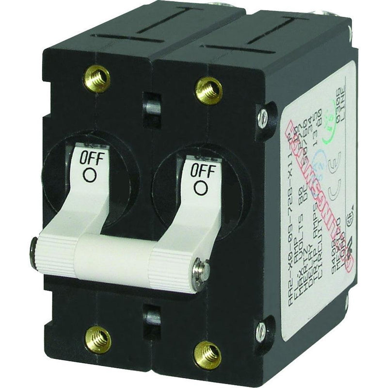 Blue Sea 7242 A-Series Double Pole Toggle - 50AMP - White [7242] - Wholesaler Elite LLC