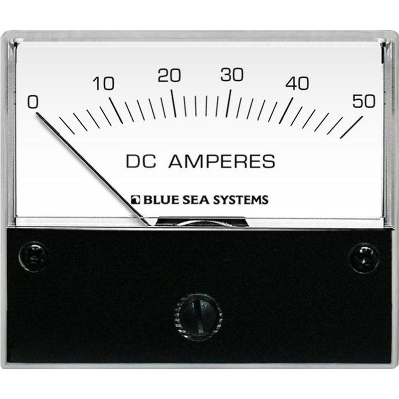Blue Sea 8022 DC Analog Ammeter - 2-3/4 Face, 0-50 AMP DC [8022] - Wholesaler Elite LLC