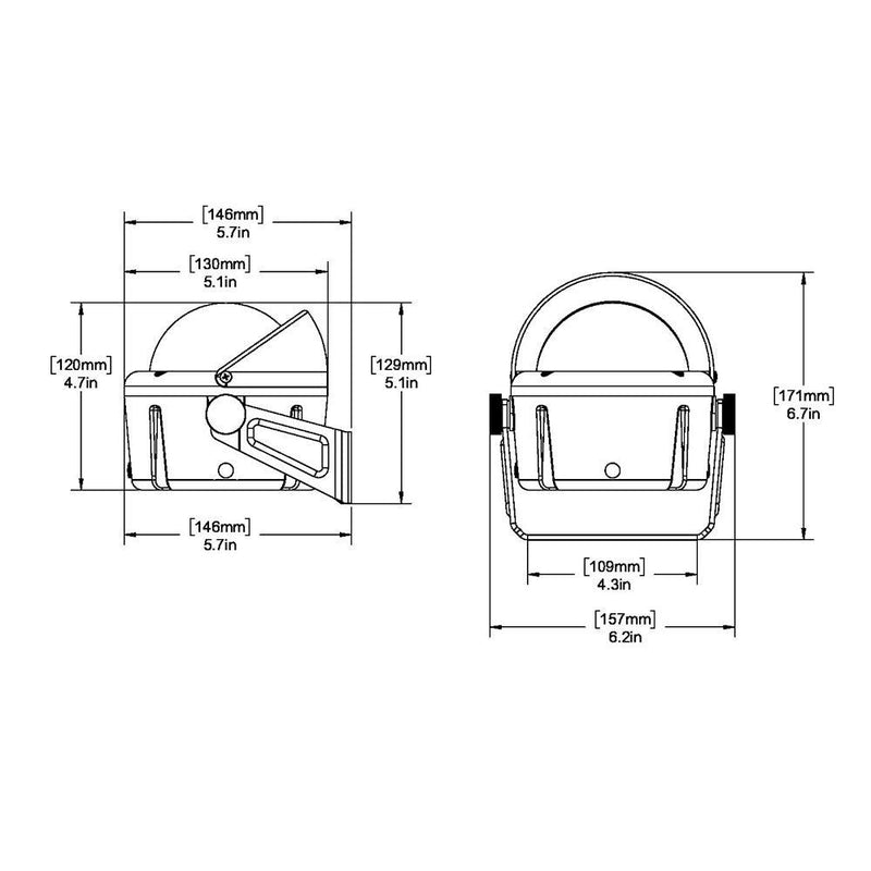 Ritchie HB-740 Helmsman Compass - Bracket Mount - Black [HB-740] - Wholesaler Elite LLC