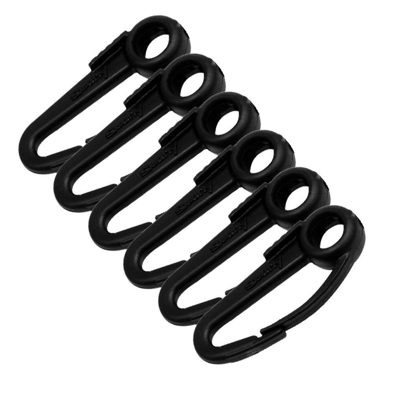 Scotty Nylon Snap Hook Black 6-Pack [590-BK] - Wholesaler Elite LLC