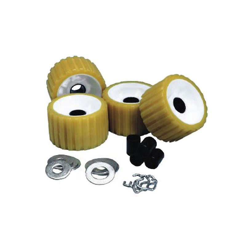 C.E. Smith Ribbed Roller Replacement Kit - 4 Pack - Gold [29310] - Wholesaler Elite LLC