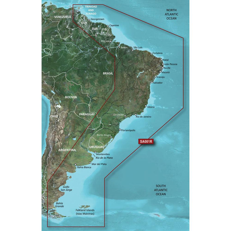 Garmin BlueChart g3 Vision HD - VSA001R - South America East Coast - microSD/SD [010-C1062-00] - Wholesaler Elite LLC