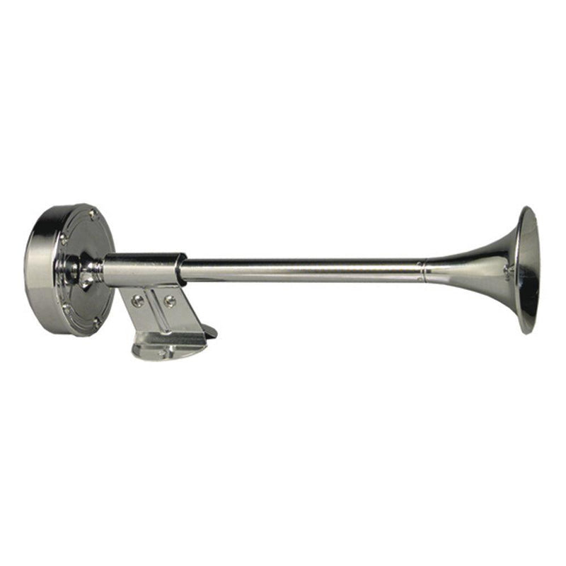 Schmitt Marine Deluxe All-Stainless Shorty Single Trumpet Horn - 12V [10009] - Wholesaler Elite LLC