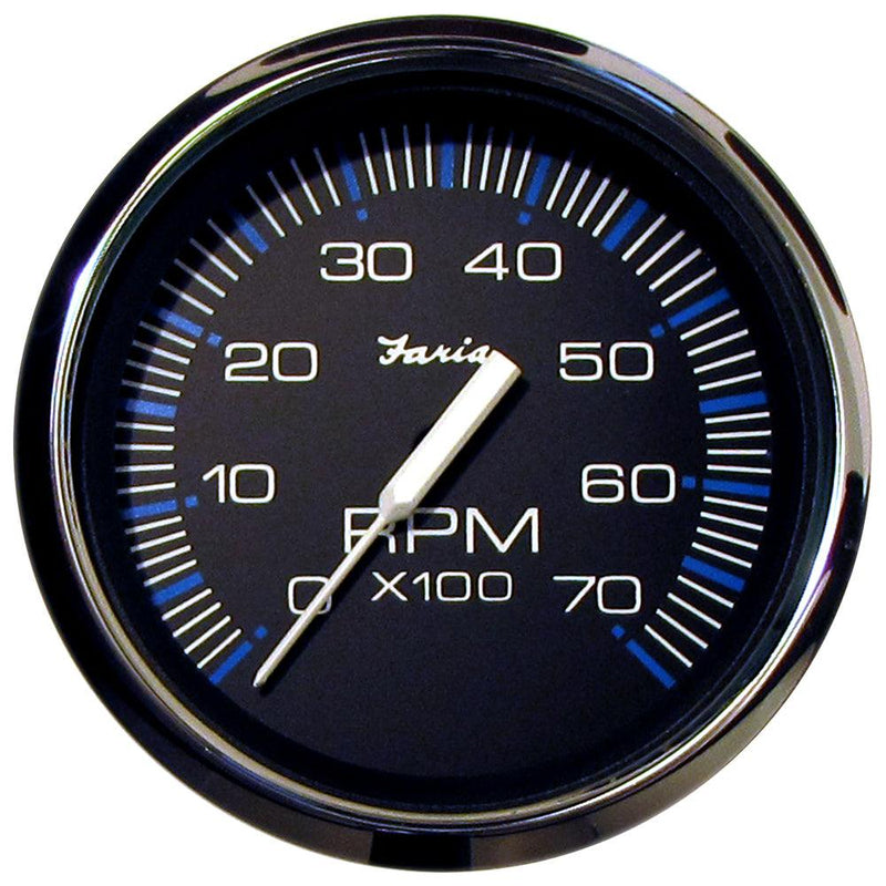 Faria Chesapeake Black 4" Tachometer - 7000 RPM (Gas) (All Outboards) [33718] - Wholesaler Elite LLC