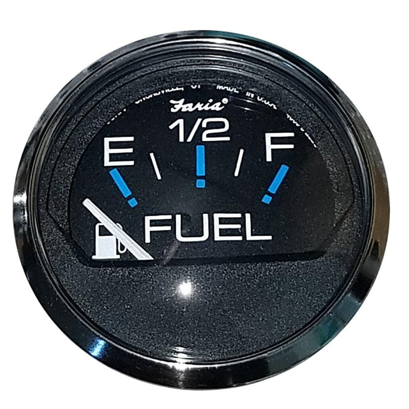 Faria Chesapeake Black 2" Fuel Level Gauge (E-1/2-F) [13701] - Wholesaler Elite LLC