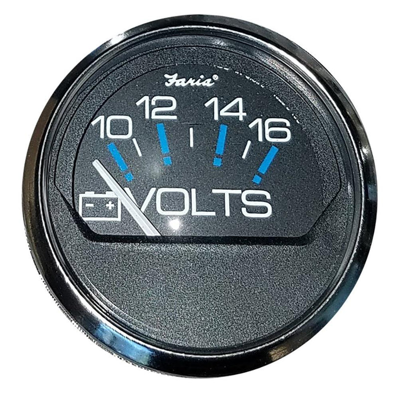 Faria Chesapeake Black 2" Voltmeter (10-16 VDC) [13705] - Wholesaler Elite LLC