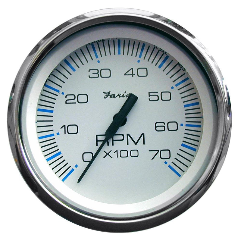 Faria Chesapeake White SS 4" Tachometer - 7000 RPM (Gas) (All Outboards) [33817] - Wholesaler Elite LLC