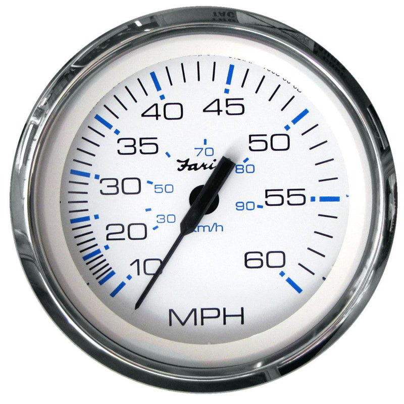 Faria Chesapeake White SS 4" Speedometer - 60MPH (Pitot) [33811] - Wholesaler Elite LLC