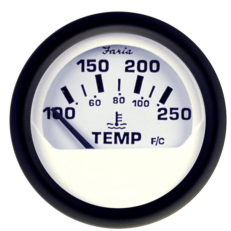 Faria Euro White 2" Water Temperature Gauge (100-250 DegreeF) [12904] - Wholesaler Elite LLC