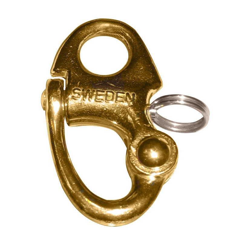 Ronstan Brass Snap Shackle - Fixed Bail - 59.3mm (2-5/16") Length [RF6002] - Wholesaler Elite LLC