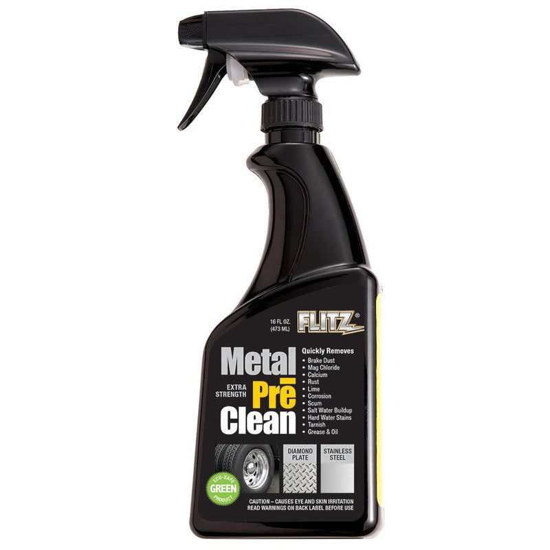 Flitz Metal Pre-Clean - All Metals Icluding Stainless Steel - 16oz Spray Bottle [AL 01706] - Wholesaler Elite LLC