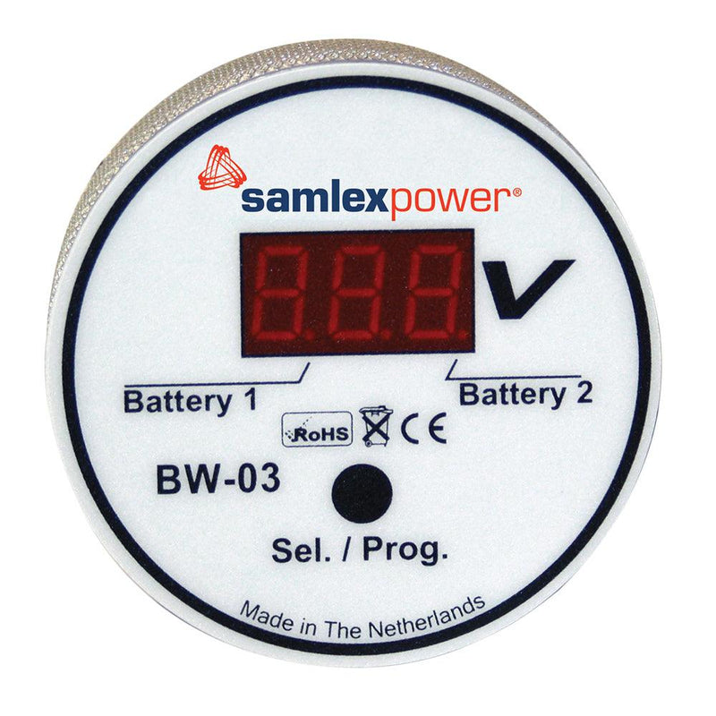 Samlex Dual Battery Monitor - 12V or 24V - Auto Detection [BW-03] - Wholesaler Elite LLC