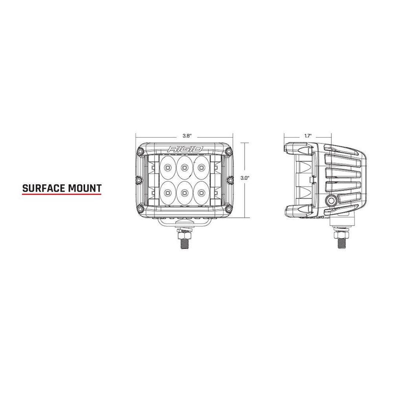 RIGID Industries D-SS PRO Flood LED Surface Mount - Pair - White [862113] - Wholesaler Elite LLC