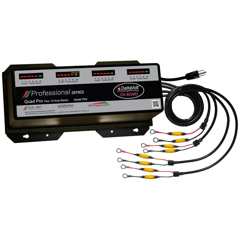 Dual Pro Professional Series Battery Charger - 60A - 4-15A-Banks - 12V-48V [PS4] - Wholesaler Elite LLC