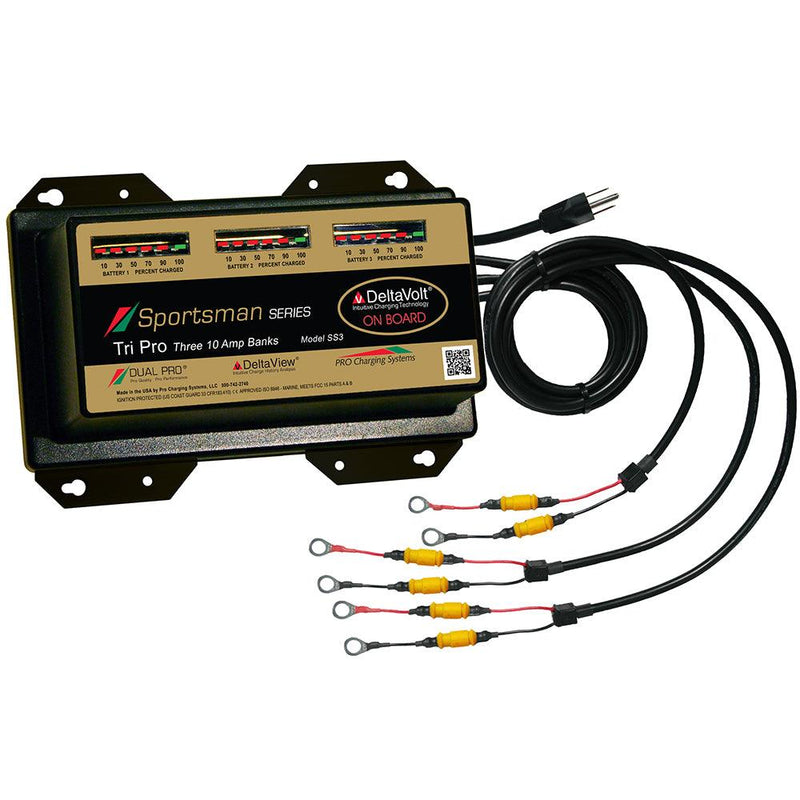 Dual Pro Sportsman Series Battery Charger - 30A - 3-10A-Banks - 12V-36V [SS3] - Wholesaler Elite LLC