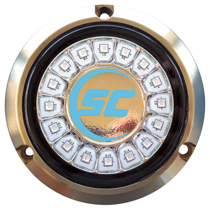 Shadow-Caster Bimini Blue Single Color Underwater Light - 16 LEDs - Bronze [SCR-16-BB-BZ-10] - Wholesaler Elite LLC