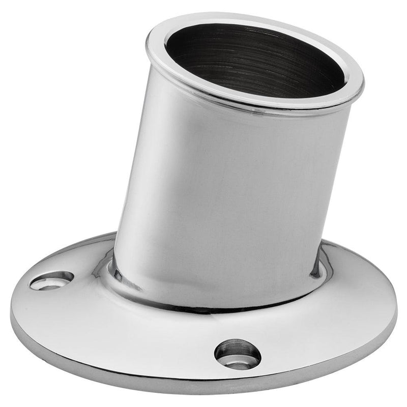 Whitecap Top-Mounted Flag Pole Socket - CP/Brass - 1-1/4" ID [S-5003] - Wholesaler Elite LLC