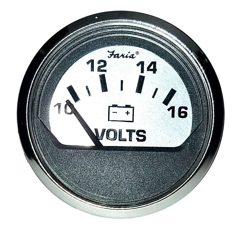 Faria Spun Silver 2" Voltmeter [16023] - Wholesaler Elite LLC