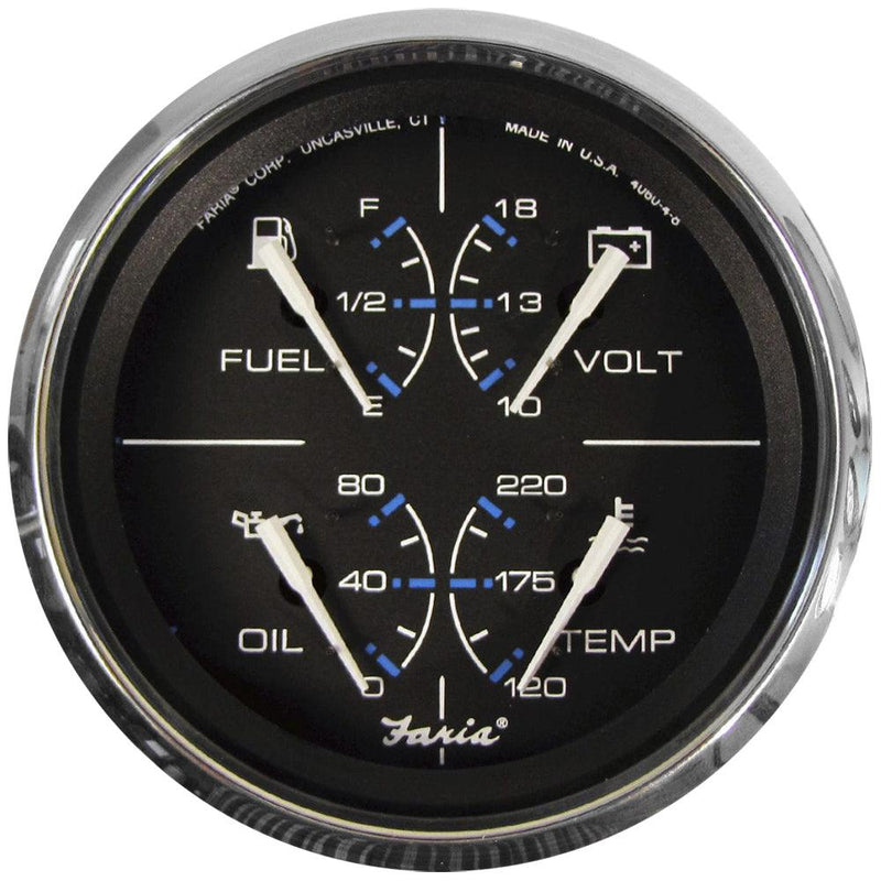 Faria Chesapeake Black 4" Multifunction Gauge [33751] - Wholesaler Elite LLC