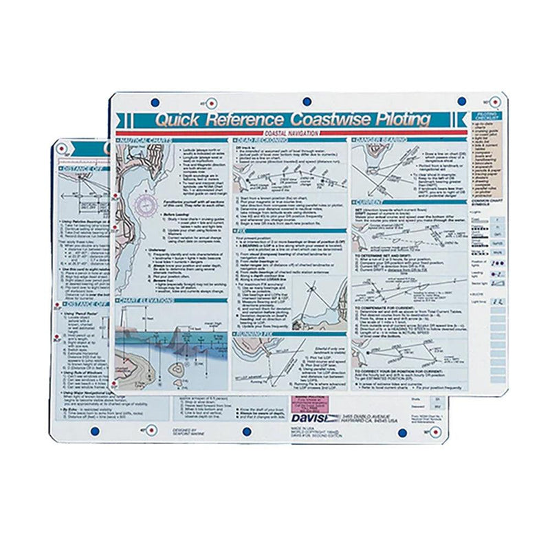 Davis Quick Reference Coastwise Piloting Card [126] - Wholesaler Elite LLC