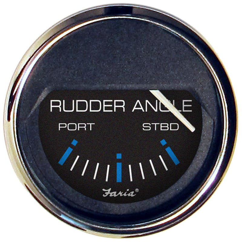 Faria Chesapeake Black 2" Rudder Angle Indicator Gauge [13725] - Wholesaler Elite LLC