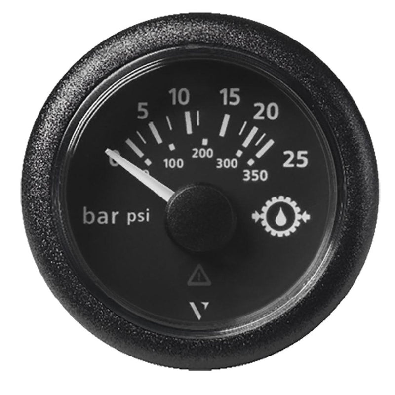 Veratron 52MM (2-1/16") ViewLine Transmission Oil Pressure 25 Bar/350 PSI - Black Dial Round Bezel [A2C59514136] - Wholesaler Elite LLC