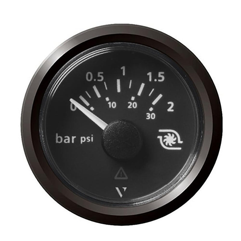 Veratron 52MM (2-1/16") ViewLine Boost Pressure Gauge 2 Bar/30 PSI - Black Dial Triangular Bezel [A2C59514152] - Wholesaler Elite LLC