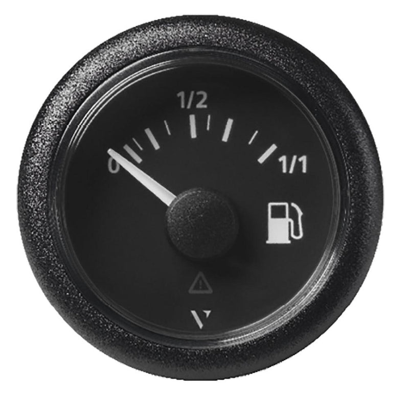 Veratron 52MM (2-1/16") ViewLine Fuel Level Gauge 0-1/1 - 3 to 180 OHM - Black Dial Round Bezel [A2C59514082] - Wholesaler Elite LLC