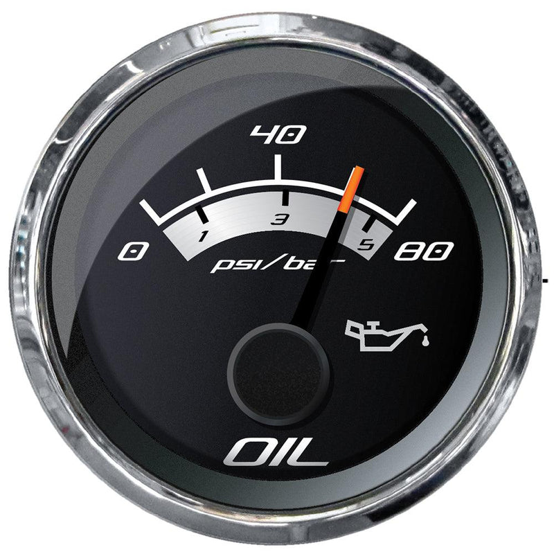 Faria Platinum 2" Oil Pressure Gauge - 80 PSI [22024] - Wholesaler Elite LLC