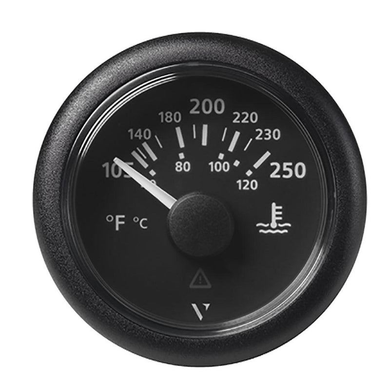 Veratron 52MM (2-1/16") ViewLine Water Temperature Gauge - 100-250F - Black Dial Bezel [A2C59514176] - Wholesaler Elite LLC