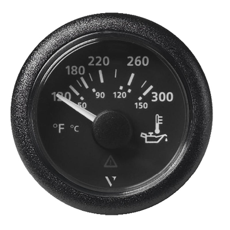 Veratron 52MM (2-1/16") ViewLine Oil Temperature Gauge 120-300F - Black Dial Bezel [A2C59514165] - Wholesaler Elite LLC