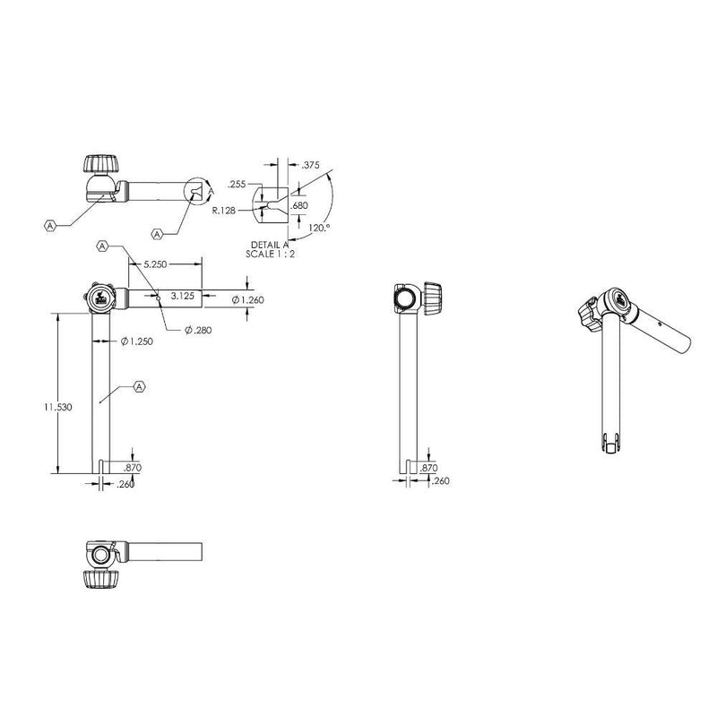 TACO ShadeFin Adjustable Rod Holder Mount [T10-3000-6] - Wholesaler Elite LLC