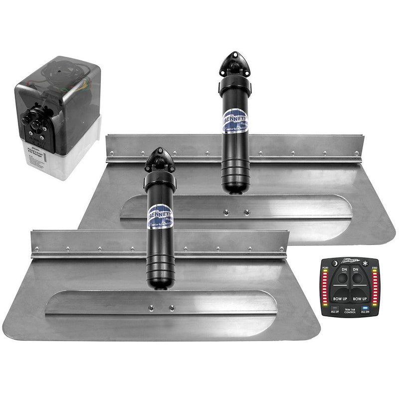 Bennett Marine 24x12 Hydraulic Trim Tab System w/One Box Indication [2412OBI] - Wholesaler Elite LLC