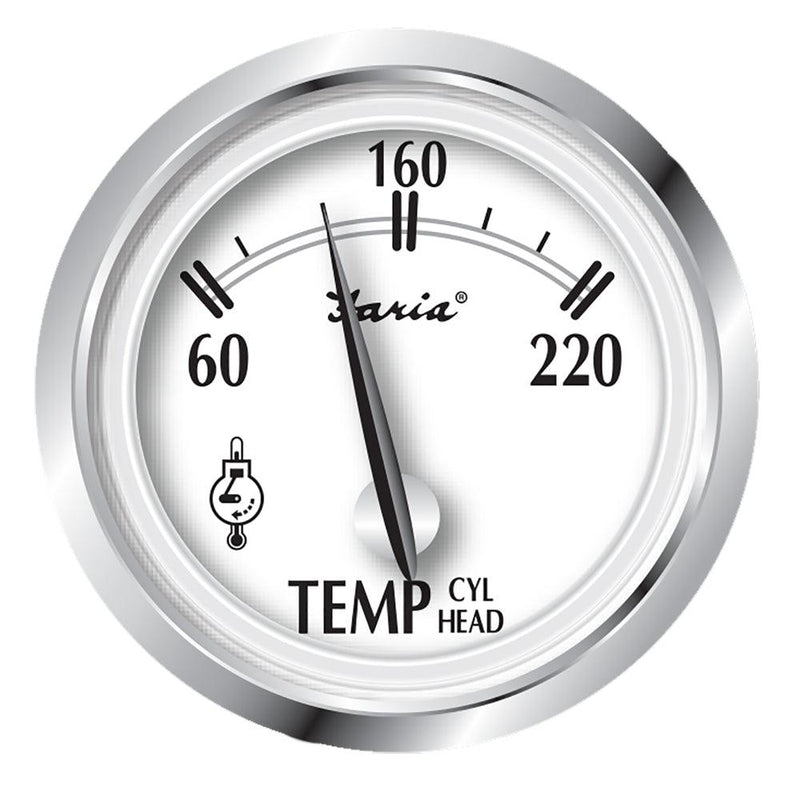 Faria Newport SS 2" Cylinder Head Temperature Gauge w/Sender - 60 to 220 F [25011] - Wholesaler Elite LLC