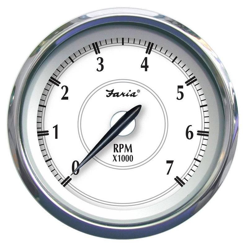 Faria Newport SS 4" Tachometer f/Gas Outboard - 7000 RPM [45003] - Wholesaler Elite LLC