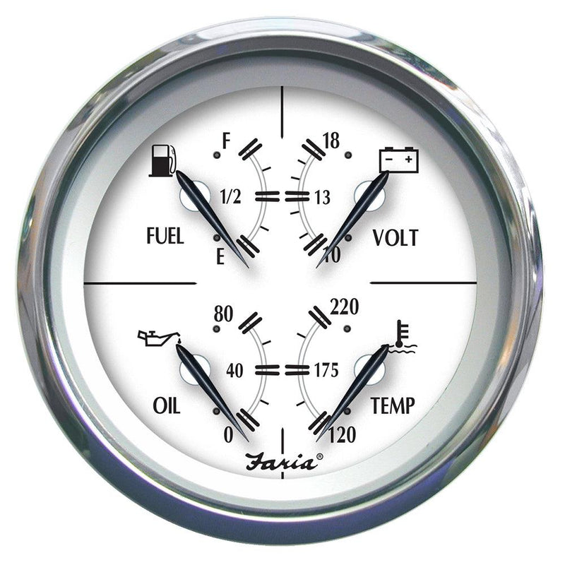 Faria Newport SS 4" Multifunction Gauge [45012] - Wholesaler Elite LLC