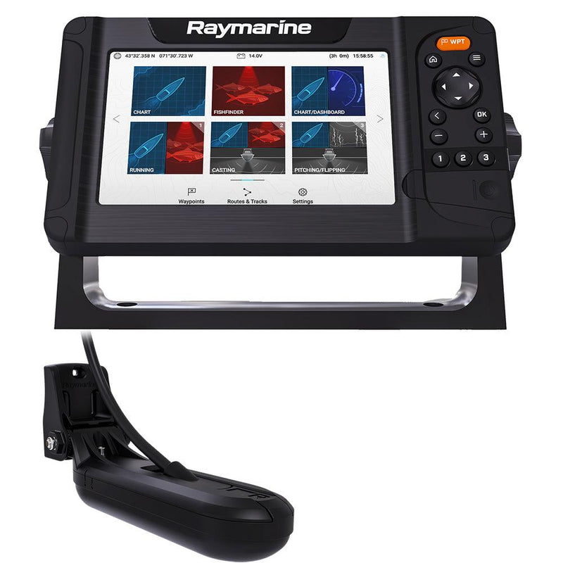 Raymarine Element 7 HV Combo w/HV-100 Transom Mount Transducer Lighthouse North America Chart [E70532-05-102] - Wholesaler Elite LLC