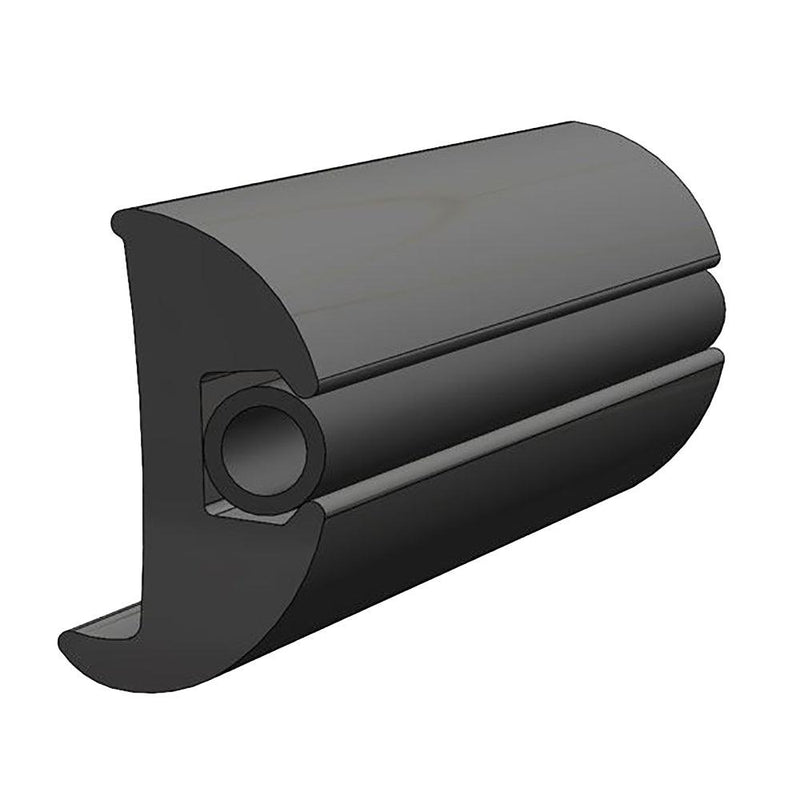 TACO Flexible Vinyl Black Rub Rail 1-1/16" x 1-7/8" 50L [V11-2423BKA50-1] - Wholesaler Elite LLC