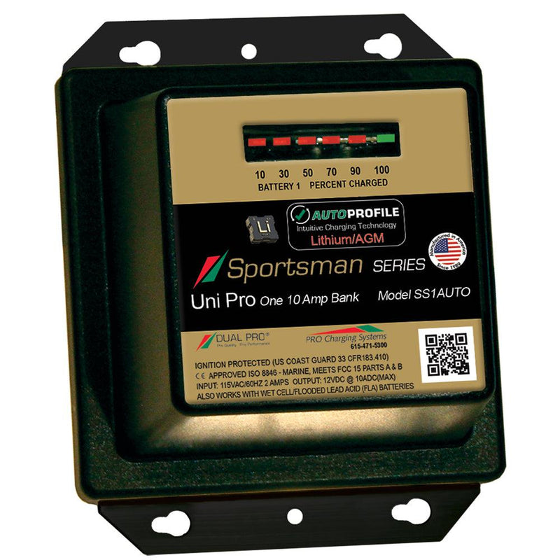 Dual Pro SS1 Auto 10A - 1-Bank Lithium/AGM Battery Charger [SS1AUTO] - Wholesaler Elite LLC