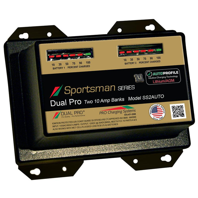 Dual Pro SS2 Auto 20A - 2-Bank Lithium/AGM Battery Charger [SS2AUTO] - Wholesaler Elite LLC