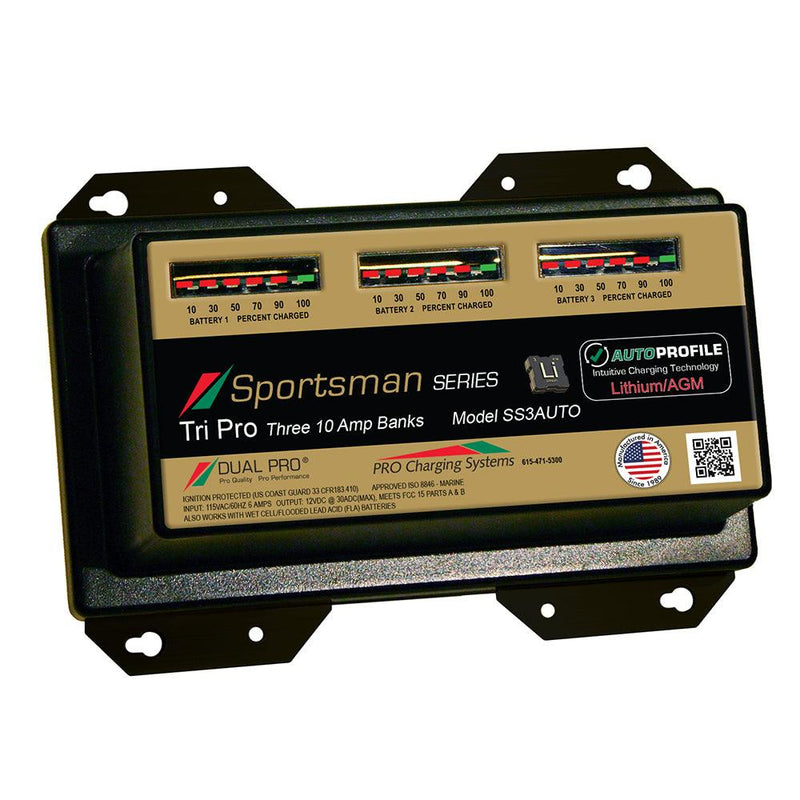 Dual Pro SS3 Auto 30A - 3-Bank Lithium/AGM Battery Charger [SS3AUTO] - Wholesaler Elite LLC