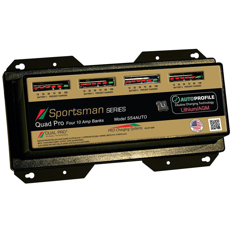 Dual Pro SS4 Auto 40A - 4-Bank Lithium/AGM Battery Charger [SS4AUTO] - Wholesaler Elite LLC