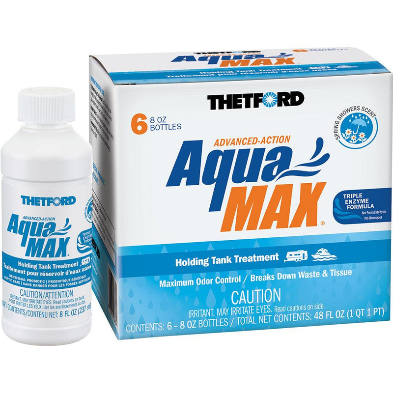 Thetford AquaMax Holding Tank Treatment - 6-Pack - 8oz Liquid - Spring Shower Scent [96634] - Wholesaler Elite LLC