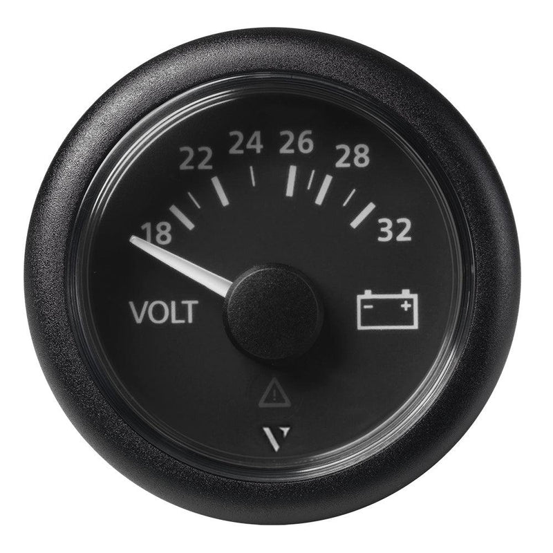 Veratron 52mm (2-1/16") Viewline Voltmeter 18-32V - Black Dial Bezel [A2C59512458] - Wholesaler Elite LLC