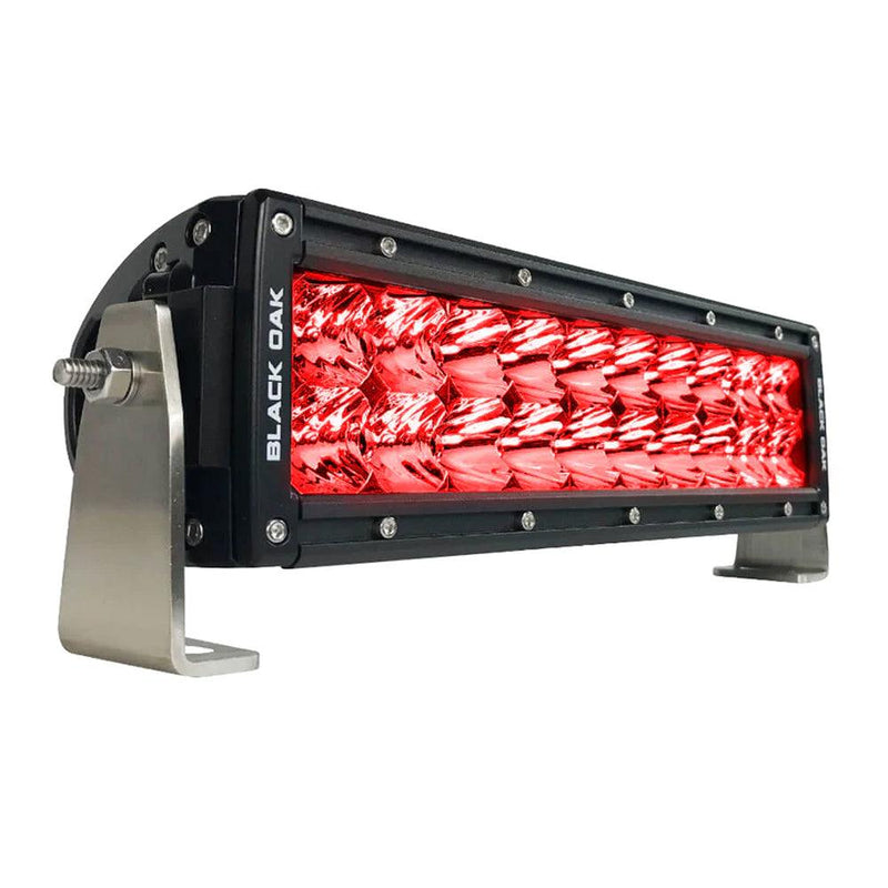 Black Oak Double Row Combo Red Predator Hunting 10" Light Bar - Black [10R-D3OS] - Wholesaler Elite LLC