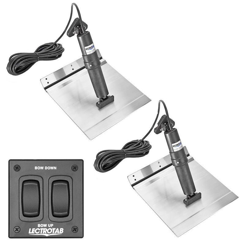 Lectrotab XKA Aluminum Alloy Trim Tab Kit w/Rocker Switch - 9 x 18 [XKAF9X18A] - Wholesaler Elite LLC