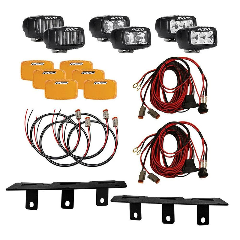 RIGID Industries 2021+ Bronco MOD Bumper Triple SR-M Fog Light Kit [46731] - Wholesaler Elite LLC